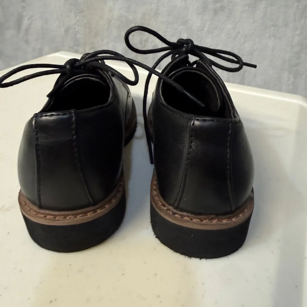Deer Stags Black Dress Shoes for Kids Size 12